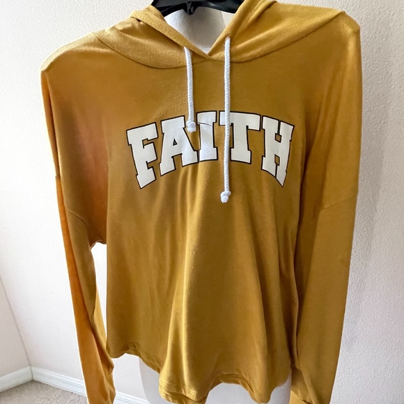 Queen Bee Tops - New Mustard light weight hoody size M